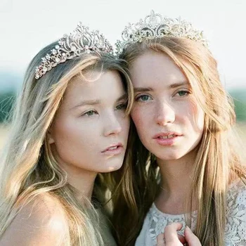 ASNORA Dragoste Clasic European Zirconia de Mireasa Tiara Coroana de Cristal Placat cu Rochie de Nunta Cu Mireasa Accesorii de Par
