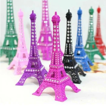 Asortate de Culoare Stras Paris Turnul Eiffel Sculptura de Epocă Modelul Acasă Decoruri (7inch)