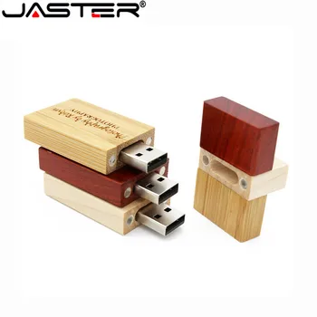 ASTER LOGO-ul personalizat lemn Pătrat Unitate Flash USB Pendrive 64GB 32GB 16GB 8GB U Disk, Stick de Memorie fotografie de nunta cadouri