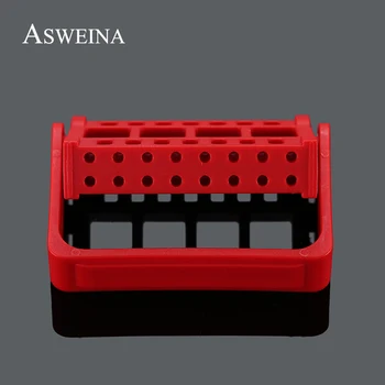 ASWEINA 1 BUC 16 Găuri de Unghii din Plastic Burghiu Display Stand Container pentru 3/32