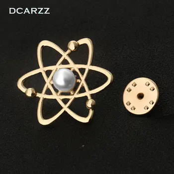 Atom Melecule Știință Pin Broșă,Perla Brosa Știință Simbol Proton Neutron Nucleu Medicale Bijuterii Cadou de Doctor În