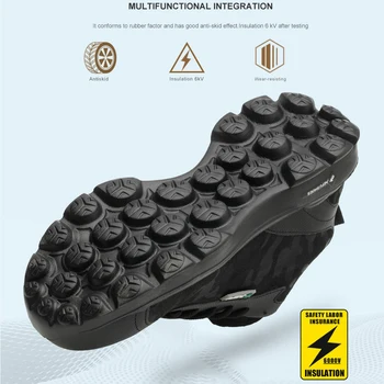 AtreGo Securitatea Muncii Cizme Pentru Bărbați Anti-Zdrobitor Steel Toe Indestructibil De Protecție În Aer Liber Pantofi Respirabil Pantofi De Funcționare