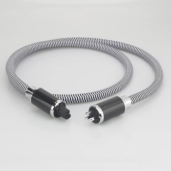 Audiophile AC cablu de alimentare cu fibra de carbon power plug hifi cablu de alimentare cablu