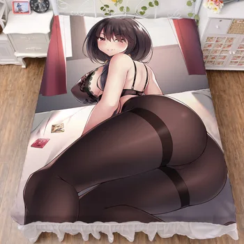 August actualizare Anime DATA UN LIVE Yatogami Yoshino Tokisaki Kurumi flanel pătură de vară quilt pat fibra de lapte foaie 150x200cm