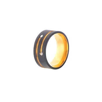 Aurul negru din oțel inoxidabil inel barbati oțel de titan bijuterii en-gros inel de oțel titan 2020