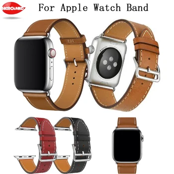 Autentic bandă de Piele pentru apple watch Band Singur Tur curea Pentru Apple Watch Seria 5 4 3 2 1 38mm 40mm 42mm din Piele 44mm