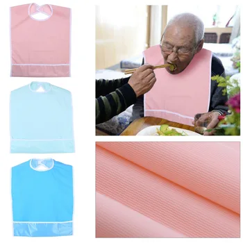 Autentic impermeabil adult masa salopete vârstnicul bavete pentru adulți bătrâni portabil cina alimentare salopete haine îmbrăcăminte protector de mese ajutor