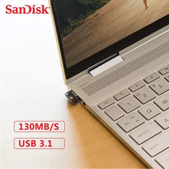 Autentic SanDisk CZ430 USB Flash Drive 16GB 64gb mini USB Pen Drive USB 3.1 Pana la 130MB/S pendrive USB 3.0 USB Stick de 32gb 128G
