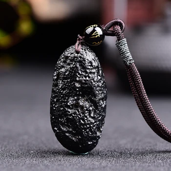 Autentic sticlă meteorit lei gong mo Thailanda cehă meteorit pandantiv de vindecare, spiritualitate 1 buc