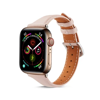 Autentice din Piele de curea de Ceas pentru Apple Watch 5/4 40MM 44MM Sport Bratara Curea pentru Apple Watch Serie 3/2/1 38MM 42MM