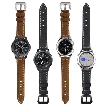 Autentice din Piele de curea de ceas Trupa pentru Samsung Gear S3 Frontieră Clasic curea pentru Huami Amazfit Stratos 2 2S bratara benzi de 22mm
