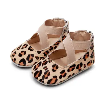 Autentice din Piele de Mary Jane Flat Pantofi pentru Copii Val de Dantelă Leopard Nou-născut Fete Pantofi Solide hard Unic Prewalker Toamna Pantofi de Primăvară