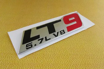 Auto Chrome Red LT9 5.7 L V8 LT9 MOTOR Emblema, Insigna Autocolant