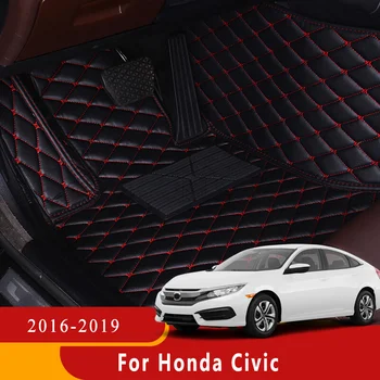 Auto Covorase Pentru Honda Civic 2019 2018 2017 2016 Covoare Auto Accesorii Styling Interior Personalizat Pad Rezistent La Apa Covoare