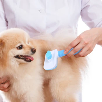 Auto-Curățare Câine De Companie Pieptene Îndepărtarea Părului De Animale De Companie Vărsare De Păr, Pieptene Câine De Companie Pisica Perie Câine Îngrijirea Perie Slicker Instrument De Brosse Chien #2