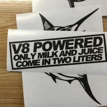 Auto - stying V8 Alimentat cu Lapte Suc de 2 Litri Autocolant Amuzant de Curse Mustang Jdm Derivă Decal Jdm