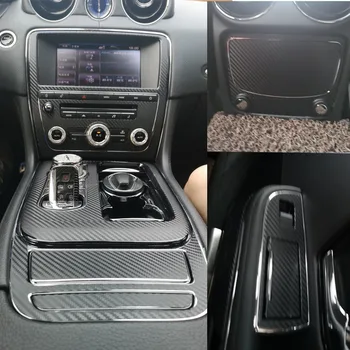 Auto-Styling 3D 5D Fibra de Carbon Auto Interior Consola centrala Culoare Schimbare de Turnare Decalcomanii Autocolant Pentru Jaguar XJ 2010-2018