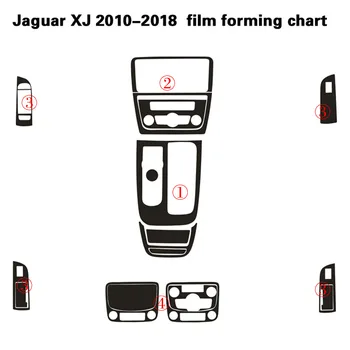 Auto-Styling 3D 5D Fibra de Carbon Auto Interior Consola centrala Culoare Schimbare de Turnare Decalcomanii Autocolant Pentru Jaguar XJ 2010-2018