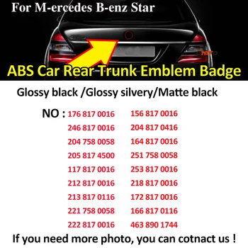 Auto Styling ABS Star Stil Pentru Benz a B G R E GLA CGLK GLC GLS Clasa Auto Spate Portbagaj Emblema, Insigna Decorare Autocolant Eticheta