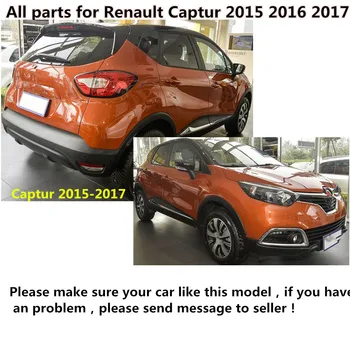 Auto Styling Acoperi Detector de Interior Bastoane Cadru Lampa de Echipare ABS Cromat Mâner de Ușă Părți 8pcs Pentru Renault Captur 2016 2017