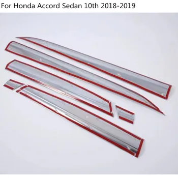 Auto Styling Capitonaj Portieră Bandă Laminat Flux Lampa Panel Bara de protectie Capota Turnare 6pcs Pentru Honda Accord Sedan 10 2018 2019 2020