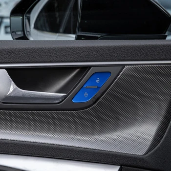 Auto Styling Consola Multimedia P Butoane Acoperi Paiete Pentru Audi A6 C8 2019-2020 Usi De Interior Buton De Blocare Cadru Autocolante