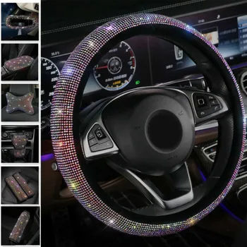 Auto Styling culoare Stras accesorii de interior pentru femei Umăr Schimbator de Viteze pe volan Cristal Centura curea pad