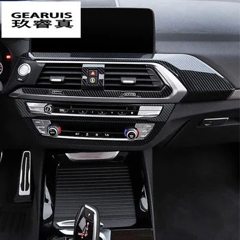 Auto Styling interior Butoane panou rama Decor Huse Auto Autocolante Garnitura pentru BMW X3 X4 G01 G02 fibra de Carbon, Accesorii Auto