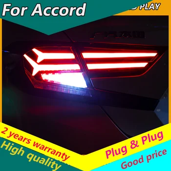 Auto Styling pentru Accord stopuri 2018 Nou Acord 10 LED Coada de Lumină LED-uri Lampă Spate cu LED DRL+Frana+Park+Semnalizare+lumini de Marșarier