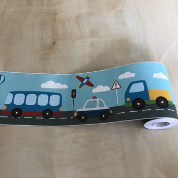Autobuz Mașină de Trafic Aerian Avion Vinil Frontierele linia Taliei Decal Autocolant de Perete pentru Copii Copil Pepinieră Copil