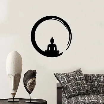 Autocolant perete Enso Cercul Zen Meditație Buddha, Budismul Arta Accesorii de Vinil Decal WL1718