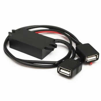 Autoleader 12V la 5V Dual USB Adaptor de Alimentare Cablu Convertor Modul Conector de Alimentare Încărcător Auto Dual USB de Ieșire