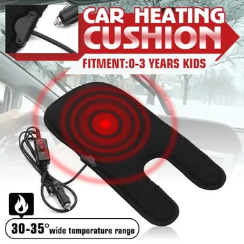 Autoleader Negru 12V Auto pentru Copii Fibra de Carbon Încălzit husa Scaunului Încălzire Încălzire Pernă Pad Cald Pentru Tipuri/Copii