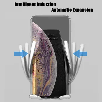 Automat inteligent de Prindere Masina Încărcător Wireless Pentru IPhone Xs Max 8 7 Plus XR Masina Suport de Telefon, Încărcător Rapid de Aerisire Soclului