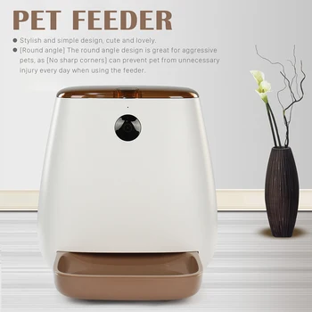Automat Pet Feeder Distribuitor de Mâncare pentru Câini și Pisici Wi-Fi Activat App pentru iPhone și Android Camera 1080p Pet feeder Gromming