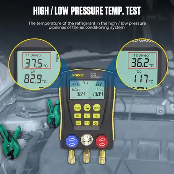 AUTOOL LM120 Refrigerare Galeriei Digitale HVAC Rece Mediu de Vid Presiune Temp Masina Aer Condiționat Tester PK Testo DY517A