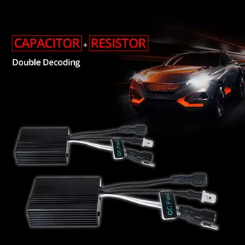 Avacom 2 Buc LED-uri Far Auto Canbus Decoder Pentru H1 H3 H7 H11 HB3 HB4 9012/HIR2 Condensator Rezistor Decodor Pentru BMW/Audi/VW