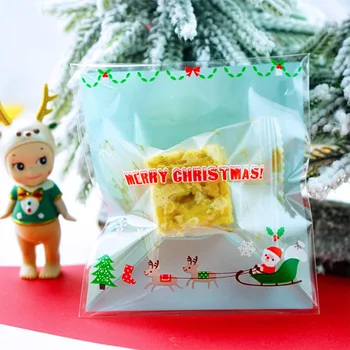 AVEBIEN 100buc Petrecere de Crăciun Consumabile Moș Crăciun biscuit cadou de ambalare sac de 10x10 candy Fermoar pungă de plastic cu ridicata