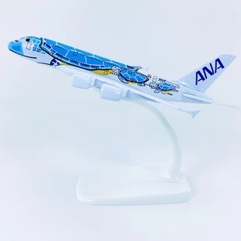 Avioane Japonia ANA companiile Aeriene A380 Albastru HONU Lani Ka La Model de Avion de Metal turnat sub presiune Aeronave Copii Cadou de colectie
