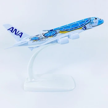 Avioane Japonia ANA companiile Aeriene A380 Albastru HONU Lani Ka La Model de Avion de Metal turnat sub presiune Aeronave Copii Cadou de colectie