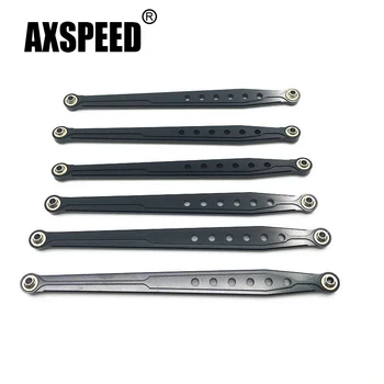 AXSPEED 1Set de Aluminiu Negru/Argintiu Inferioare si Superioare, Șasiu Link-ul de Rod pentru Axial SCX10 1:10 RC Rock Crawler Masina