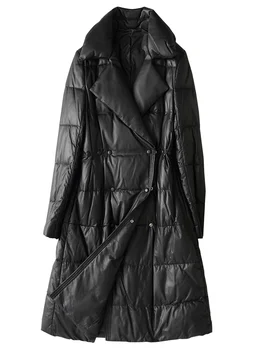 AYUNSUE de Iarna pentru Femei din piele de Oaie Haina de Femei Reale din Piele de Rață în Jos Jacheta Femei Naturale din Piele Jachete Jos 008