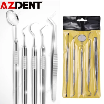 Azdent Dentare Oglindă Din Oțel Inoxidabil Instrument Dentar Set Gura Oglindă Dentară Kit Instrument Dentar Alege Dentist Pregăti Instrument