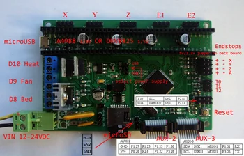 AZSMZ Mini Ver2.1 BRAȚ controler bazat pe 32 de biți imprimantă 3d,Masini CNC,Laser de tăiere(Ca Azteeg x5 mini smoothieboard) rampe Până