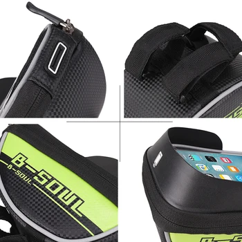 B-SUFLETUL Impermeabil Ecran Tactil Bicicleta Geanta Pentru 6 inch Telefon Mobil Biciclete MTB de Ciclism Cadru Frontal Tub Sac de Accesorii pentru Biciclete