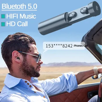 B9 TWS Cască Bluetooth 5.0 Wireless 9D HIFI Sport Căști Auriculare Jocuri Muzica cu Cască cu LED Pentru Xiaomi Samsung