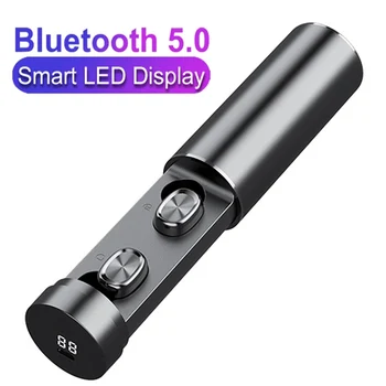 B9 TWS Cască Bluetooth 5.0 Wireless 9D HIFI Sport Căști Auriculare Jocuri Muzica cu Cască cu LED Pentru Xiaomi Samsung