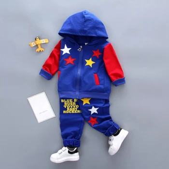 Baby Boy Set de Trening copii de Iarnă haine cu Maneca Lunga Star Print Hanorac+Pantaloni Casual Baieti Set Haine 0-4Y