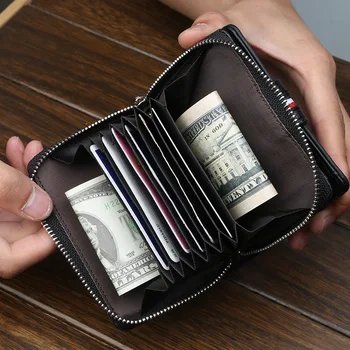 Baellerry 2020 Nouă bărbați portofel moda scurt portofel din piele pentru bărbați carte de epocă pungă cu fermoar buzunar monedă barbati geanta