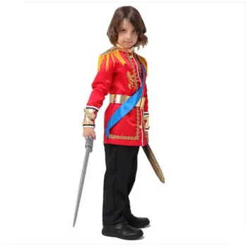 Baieti Copii Royal British Rege Prinț costume Pentru Copii de Halloween Prințul Costum Cadou de Ziua de nastere Pentru Baieti Copil 3-12T